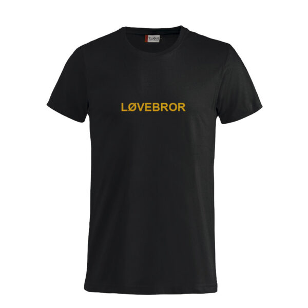 Basic T -shirt, tekst løvebror. voksen